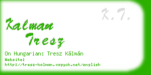 kalman tresz business card